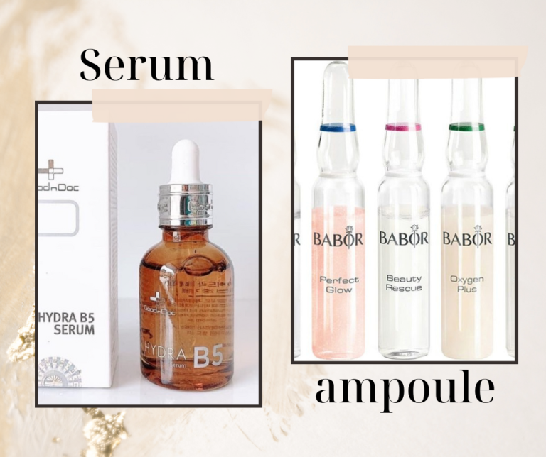Sự khác biệt giữa Ampoule và serum